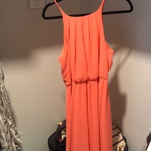 Pretty salmon cocktail dress